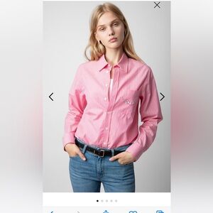 Zadig & Voltaire Pink Button Down Shirt